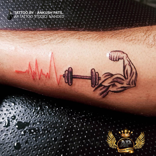 X 上的Kingsman tattoo：「Dumbell tattoo #gymlover #gym #dumbelltattoo #surat  #Palladium https://t.co/r6mLw63EhT」 / X