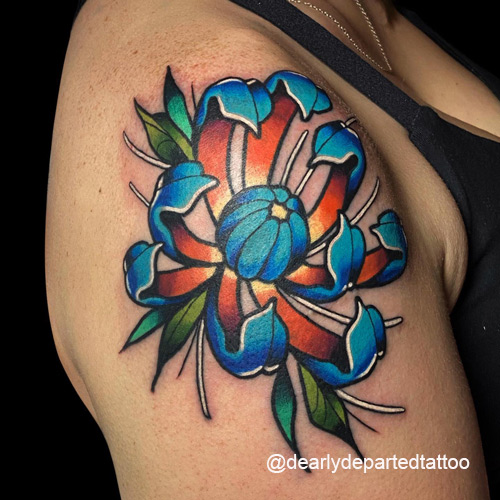 Flower Design SVG | Elegant Flower Tattoo Design for Women