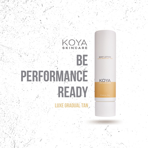KOYA Luxe Tan, gradual tanning lotion for performance readiness