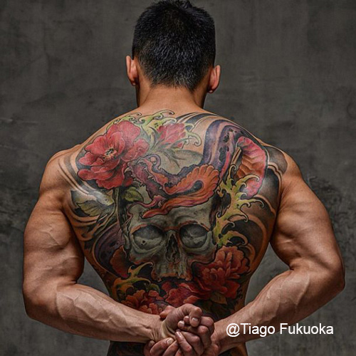 floral designs on back by Tiago Fukuoka on Pinterest