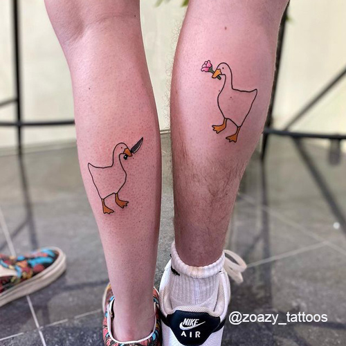 semi matching goose tattoos